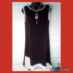 ALEX B black and white shift dress